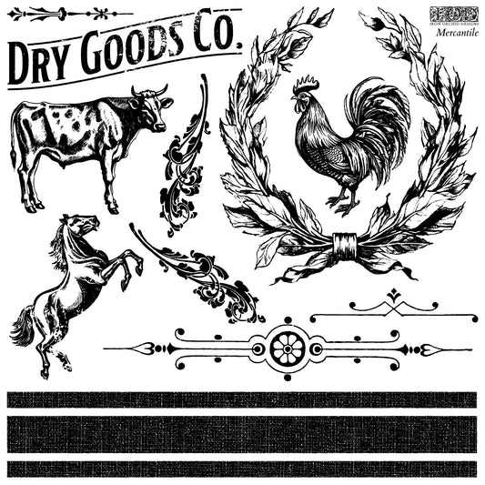 Mercantile Stamp (IOD) Iron Orchid Designs- 12x12