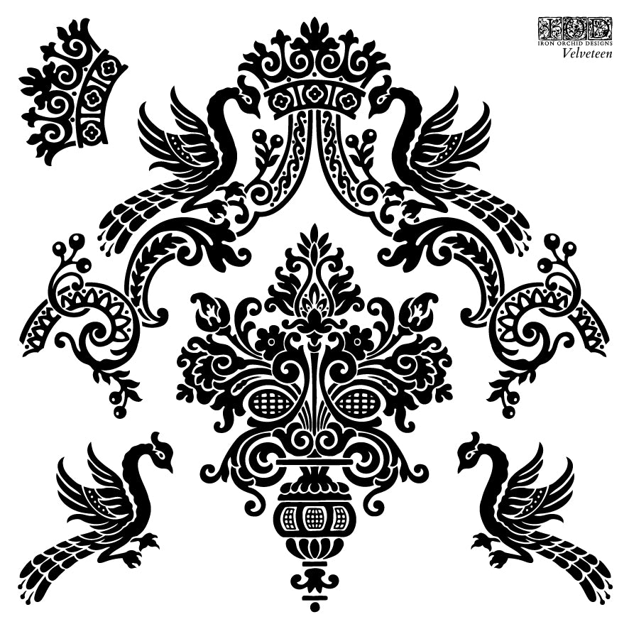 Velveteen Stamp (IOD) Iron Orchid Designs- 6x6