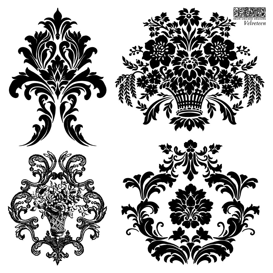 Velveteen Stamp (IOD) Iron Orchid Designs- 6x6