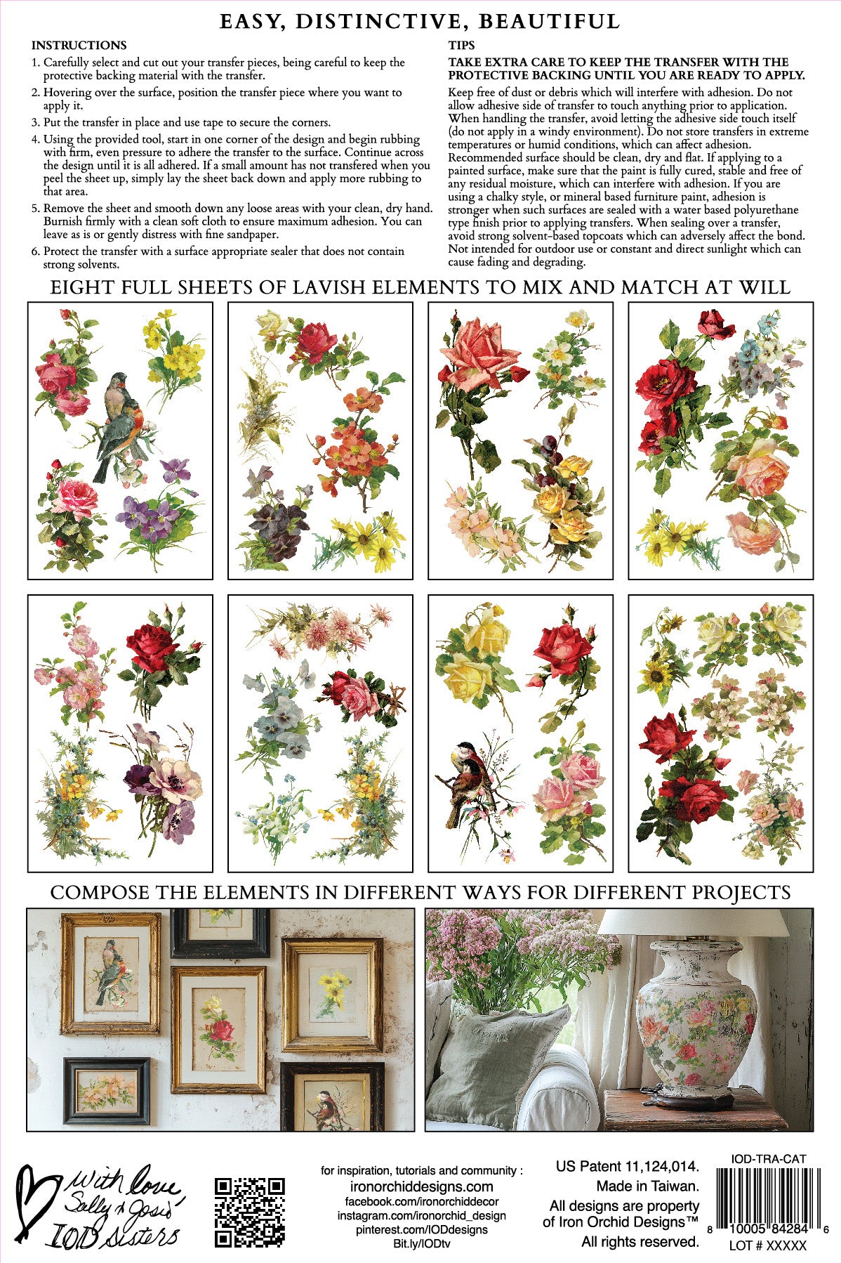 Catharina Transfer (IOD) Iron Orchid Designs Transfer- 8x12 Pad™