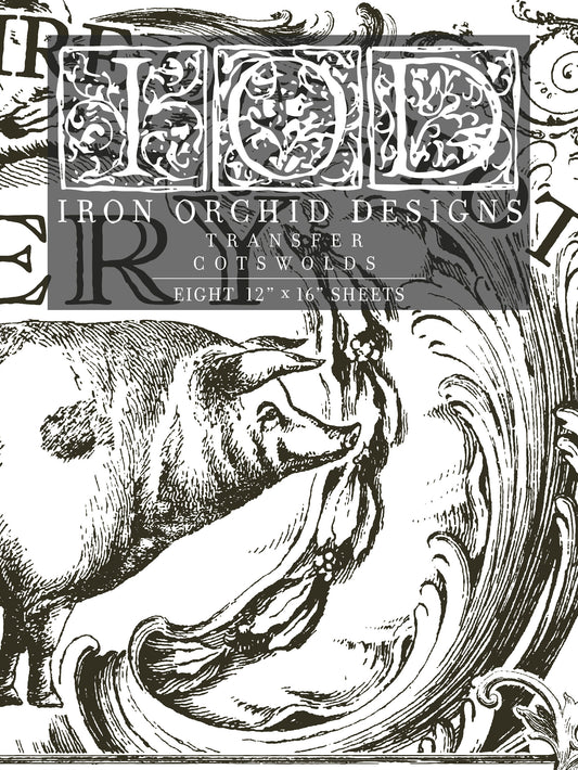Cotswolds Transfer (IOD) Iron Orchid Designs Transfer- 12x16 Pad