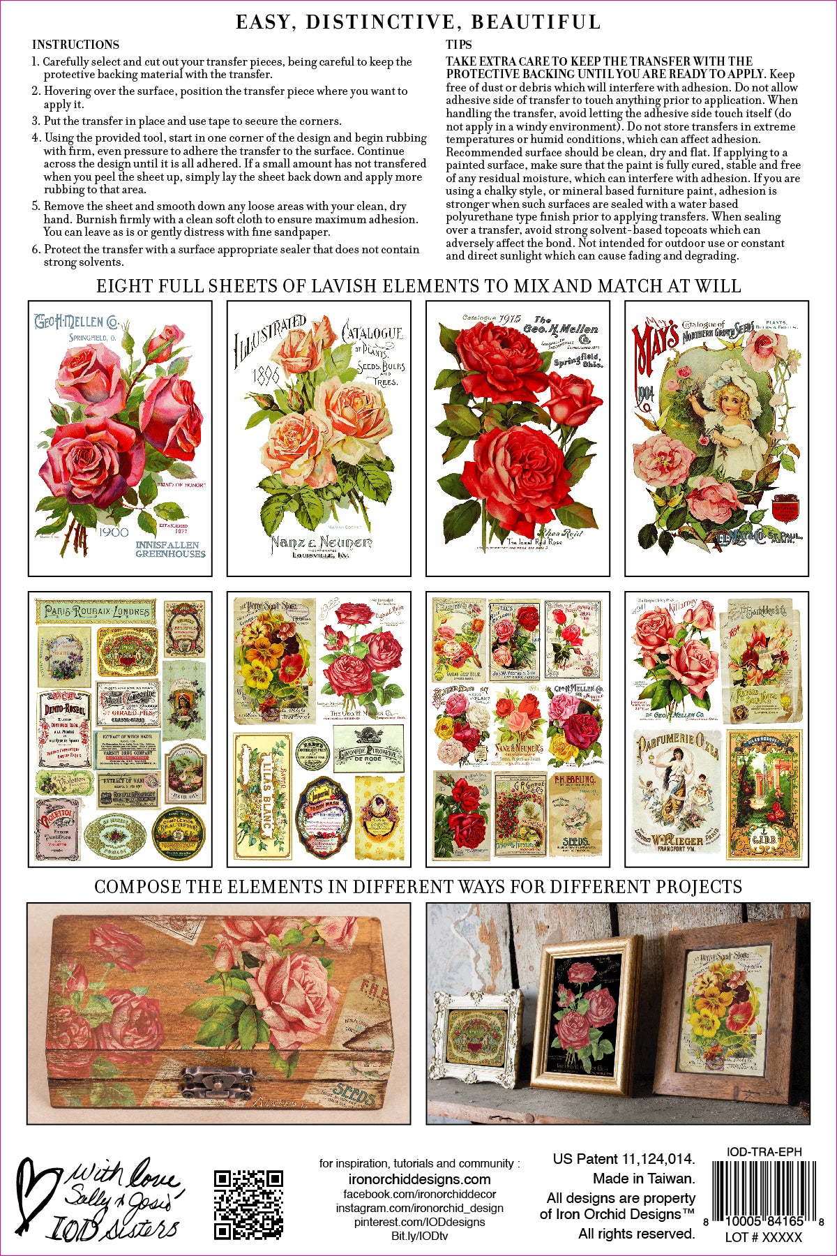 Ephemeral Mélange Transfer Transfer (IOD) Iron Orchid Designs- 8×12 Pad™