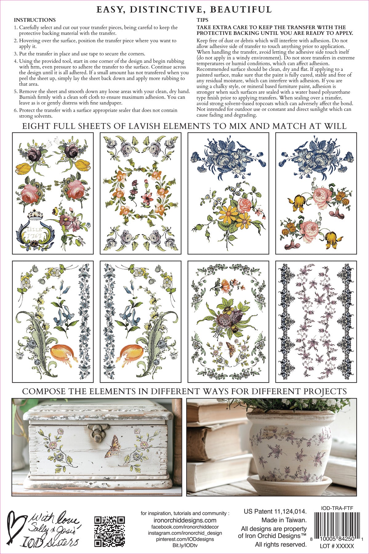 Fairytale Florals Transfer (IOD) Iron Orchid Designs Transfer- 8×12 Pad™
