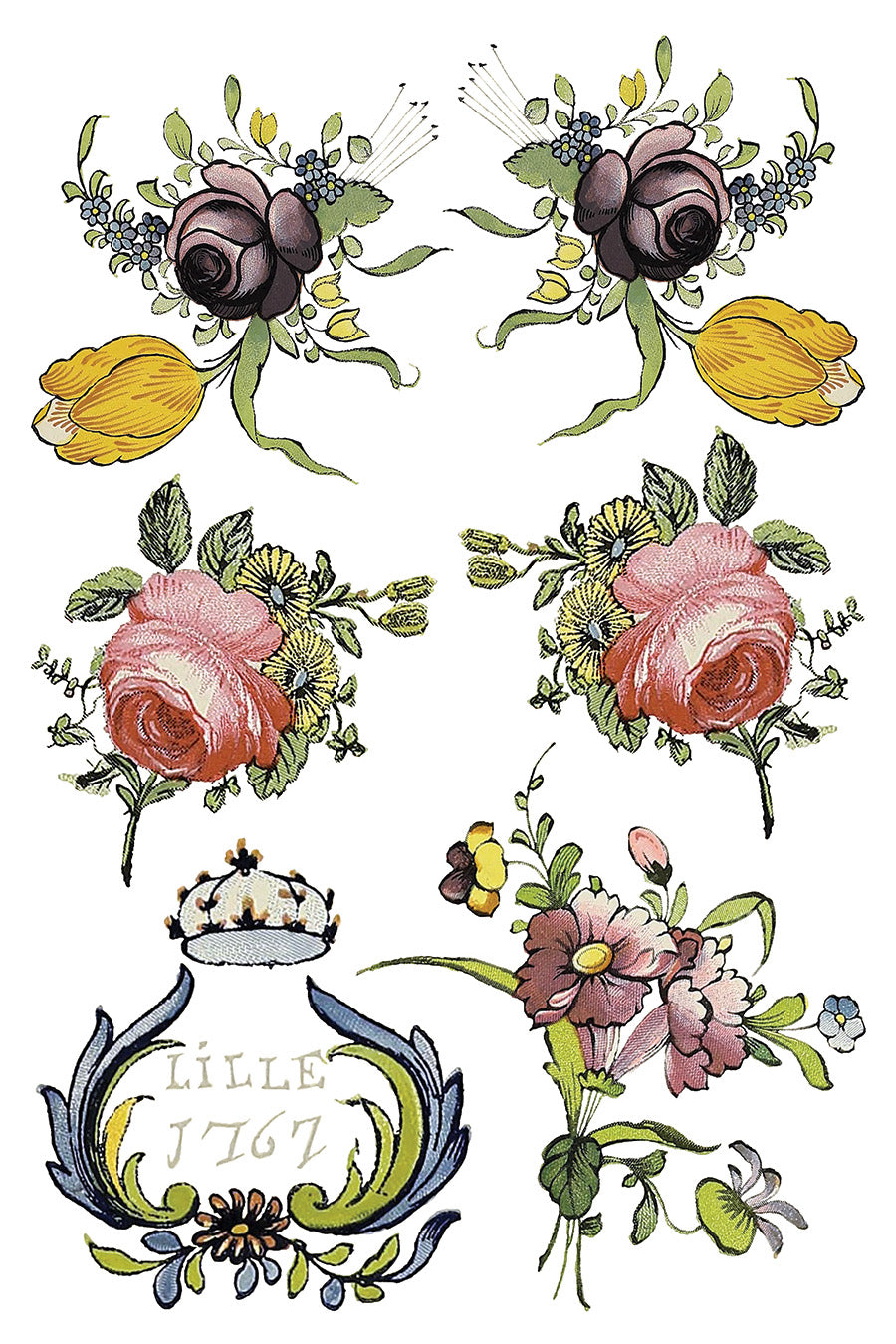 Fairytale Florals Transfer (IOD) Iron Orchid Designs Transfer- 8×12 Pad™