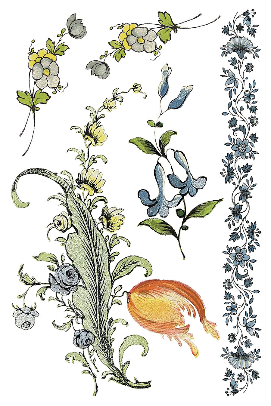 Fairytale Florals Transfer (IOD) Iron Orchid Designs Transfer- 8×12 Pad™