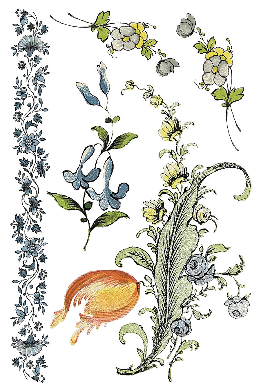 Fairytale Florals Transfer (IOD) Iron Orchid Designs Transfer- 8×12 Pad™