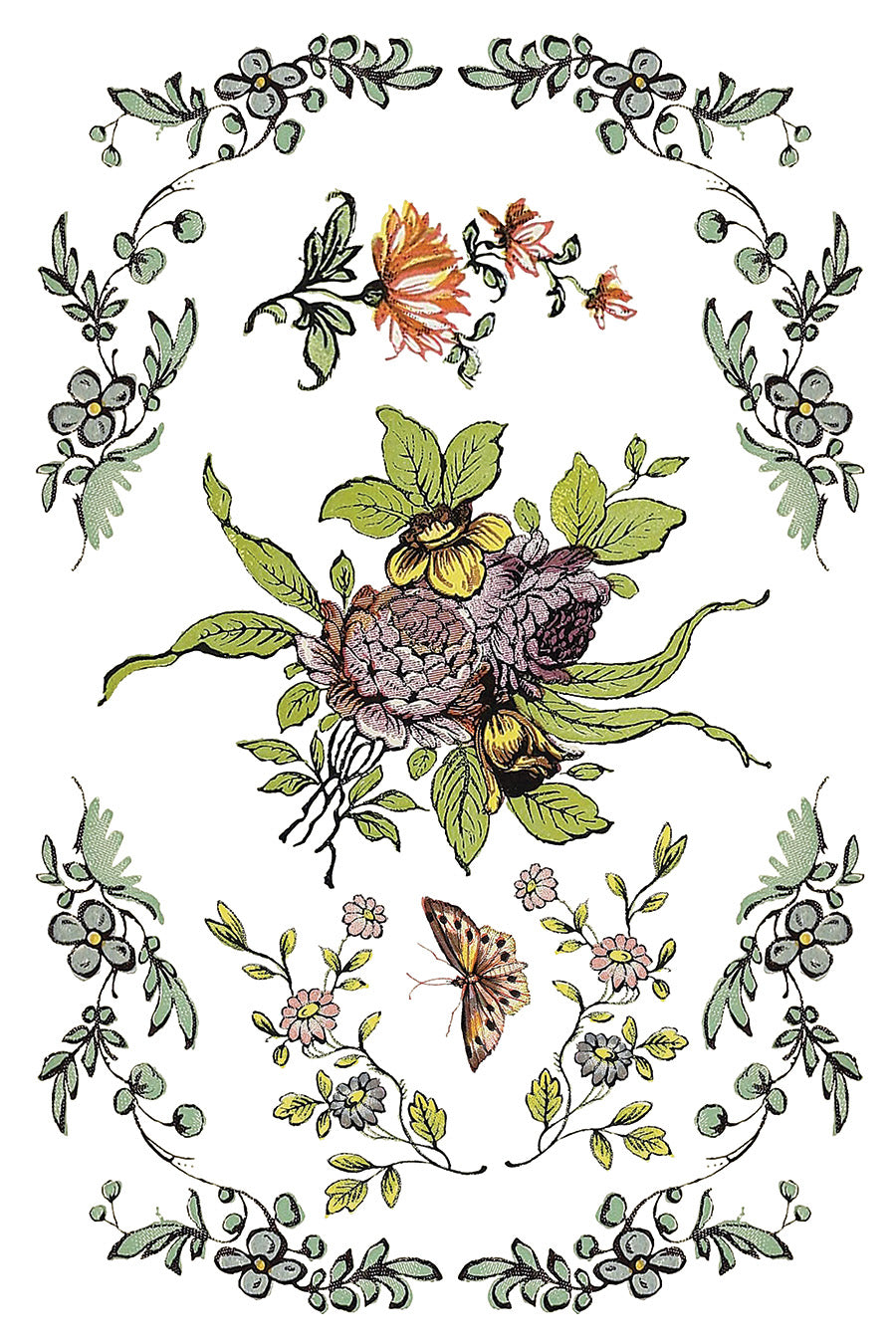 Fairytale Florals Transfer (IOD) Iron Orchid Designs Transfer- 8×12 Pad™