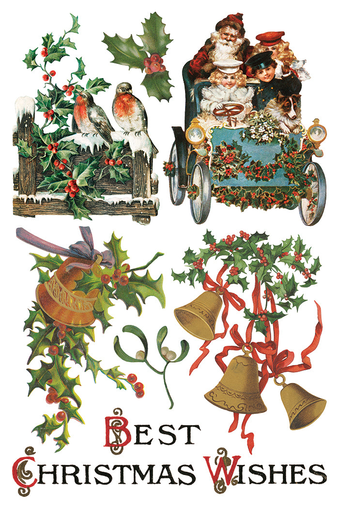Christmas Joy Transfer (IOD) Iron Orchid Designs Transfer- 8x12 Pad™
