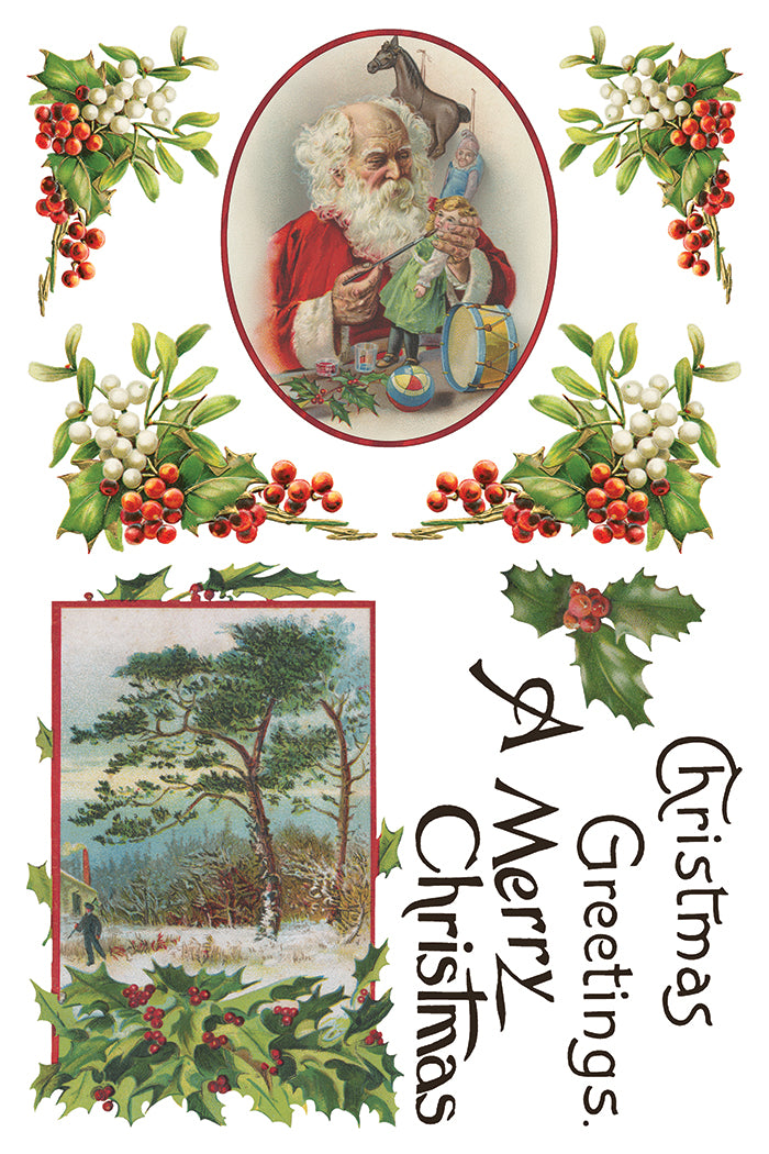 Christmas Joy Transfer (IOD) Iron Orchid Designs Transfer- 8x12 Pad™