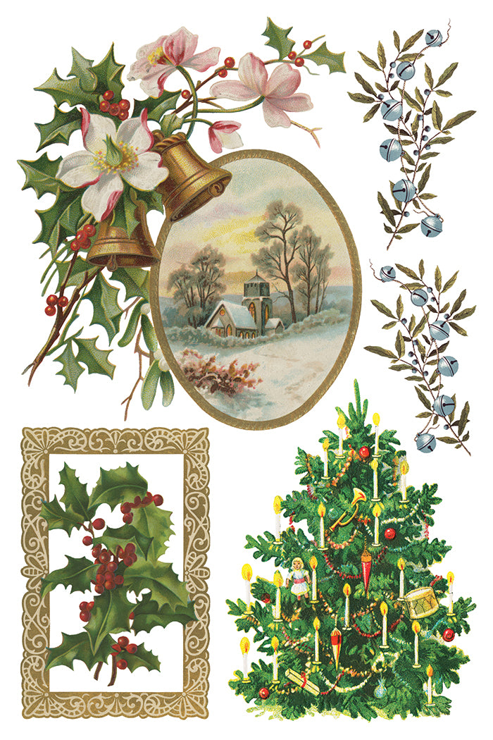 Christmas Joy Transfer (IOD) Iron Orchid Designs Transfer- 8x12 Pad™