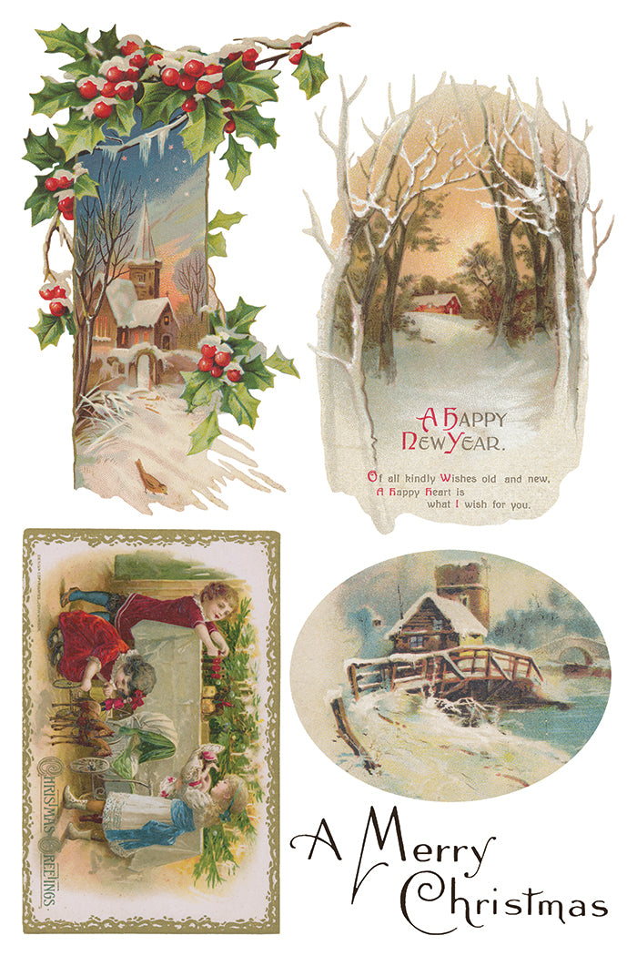 Christmas Joy Transfer (IOD) Iron Orchid Designs Transfer- 8x12 Pad™