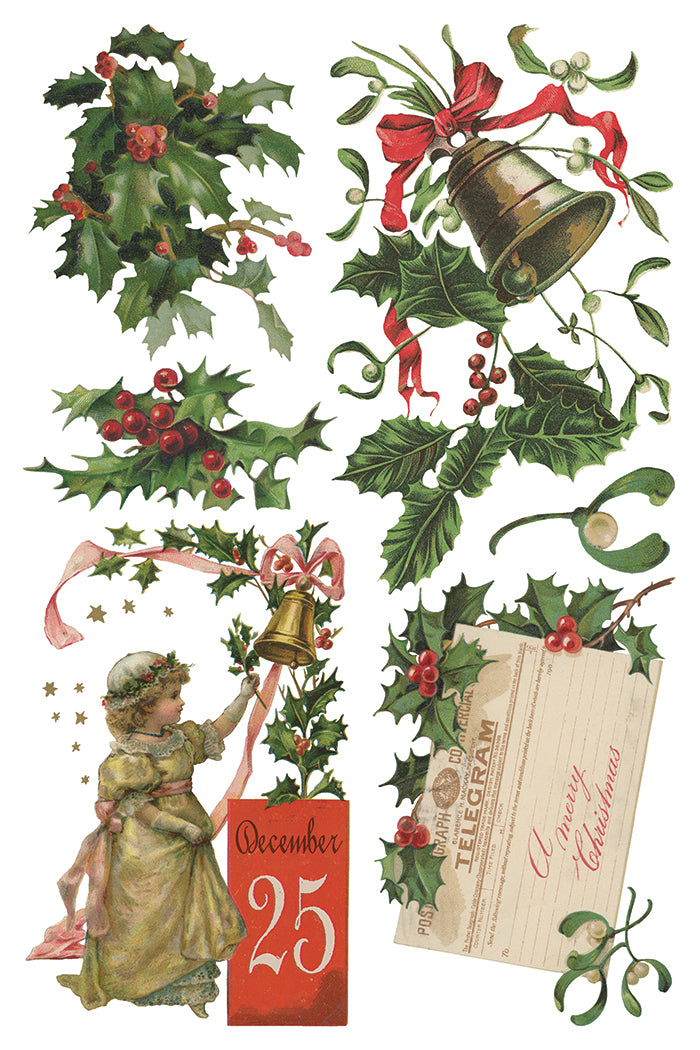 Christmas Joy Transfer (IOD) Iron Orchid Designs Transfer- 8x12 Pad™