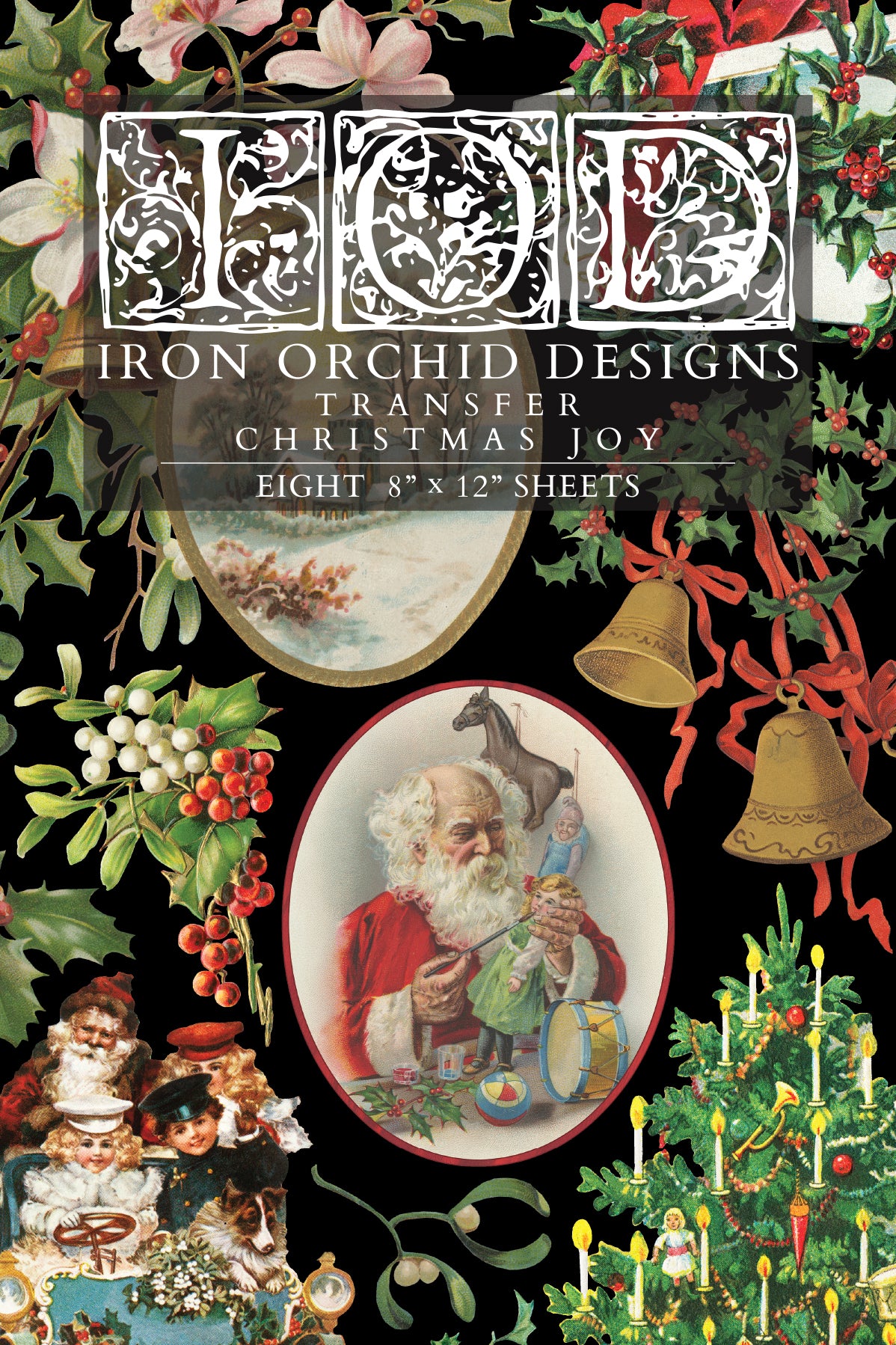 Christmas Joy Transfer (IOD) Iron Orchid Designs Transfer- 8x12 Pad™