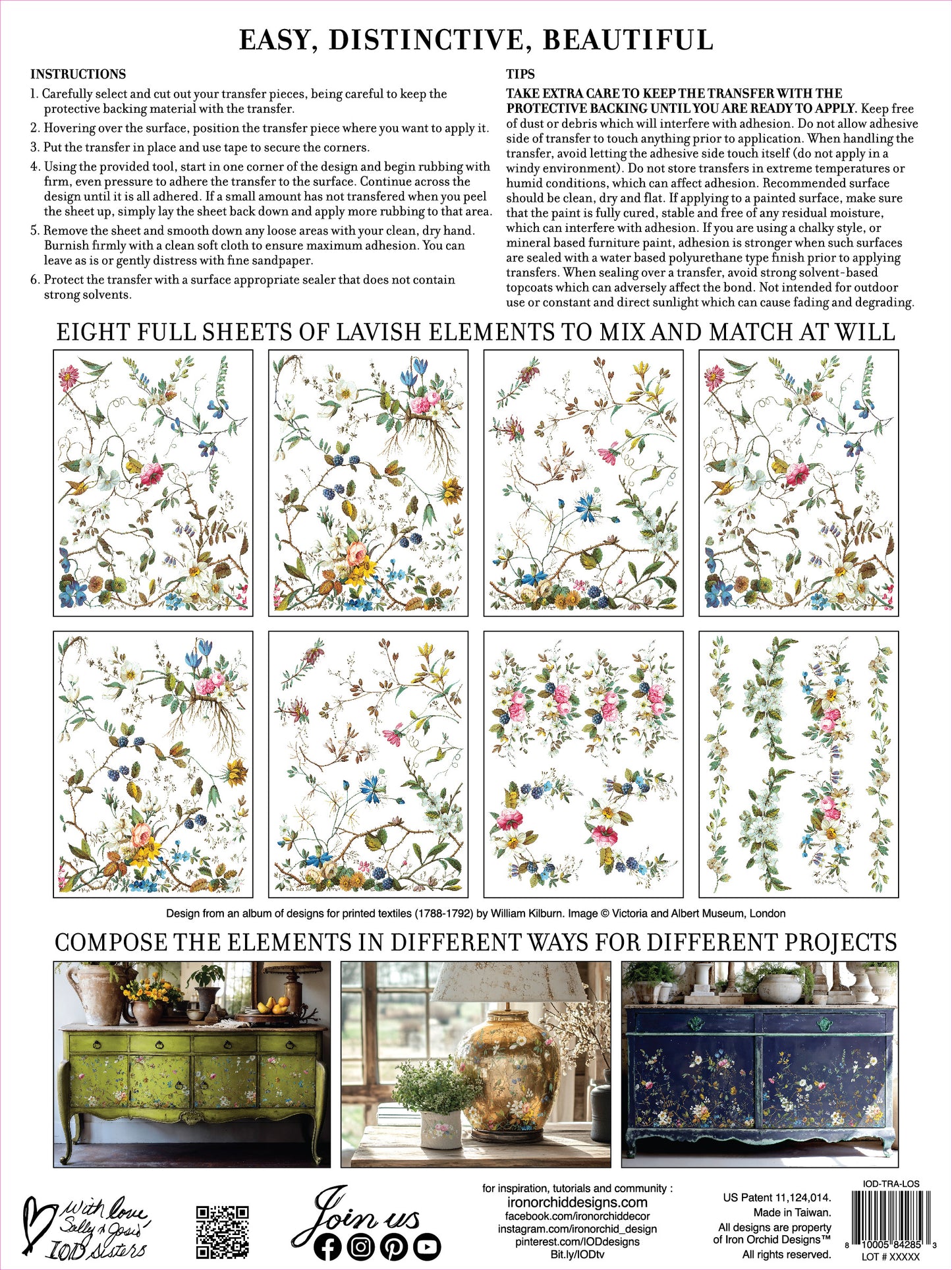 Lost Garden Transfer (IOD) Iron Orchid Designs- 12×16 Pad™