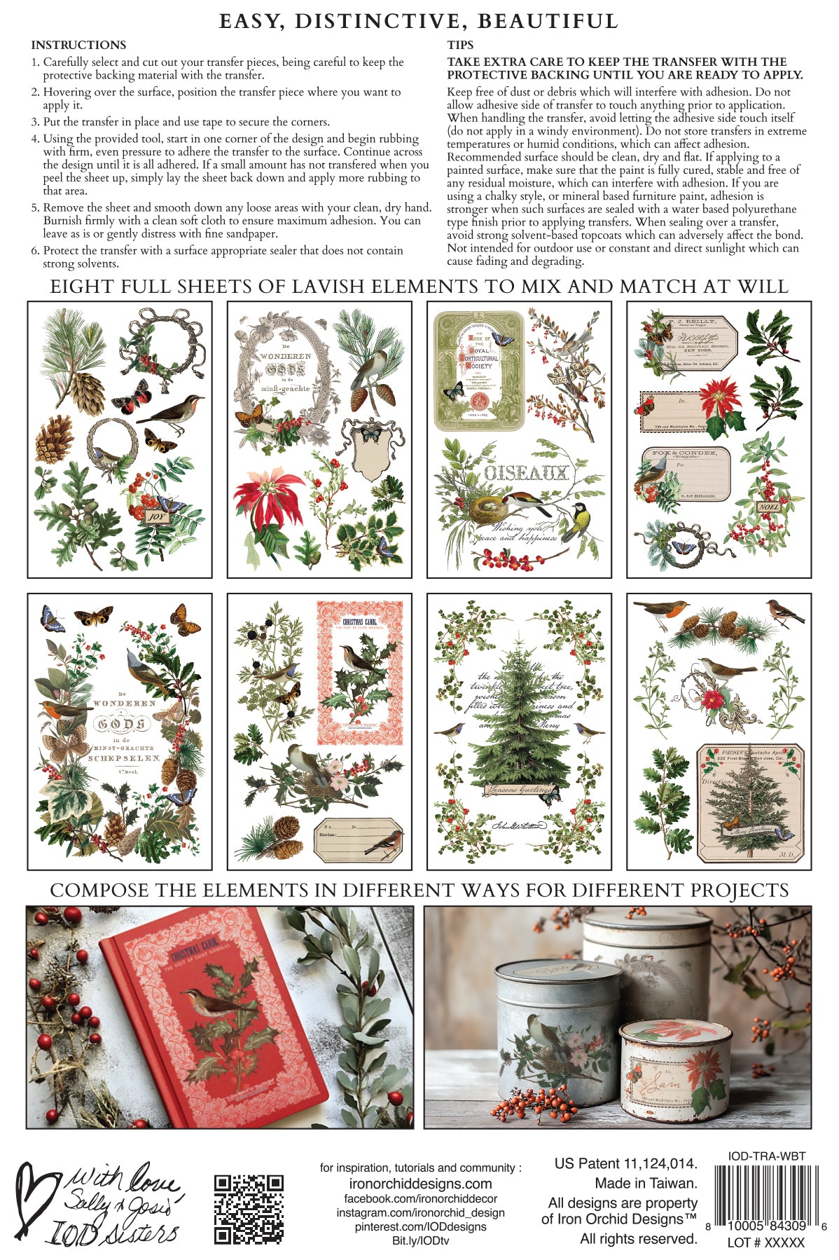 Winter Botanist Transfer (IOD) Iron Orchid Designs- 8x12 Pad