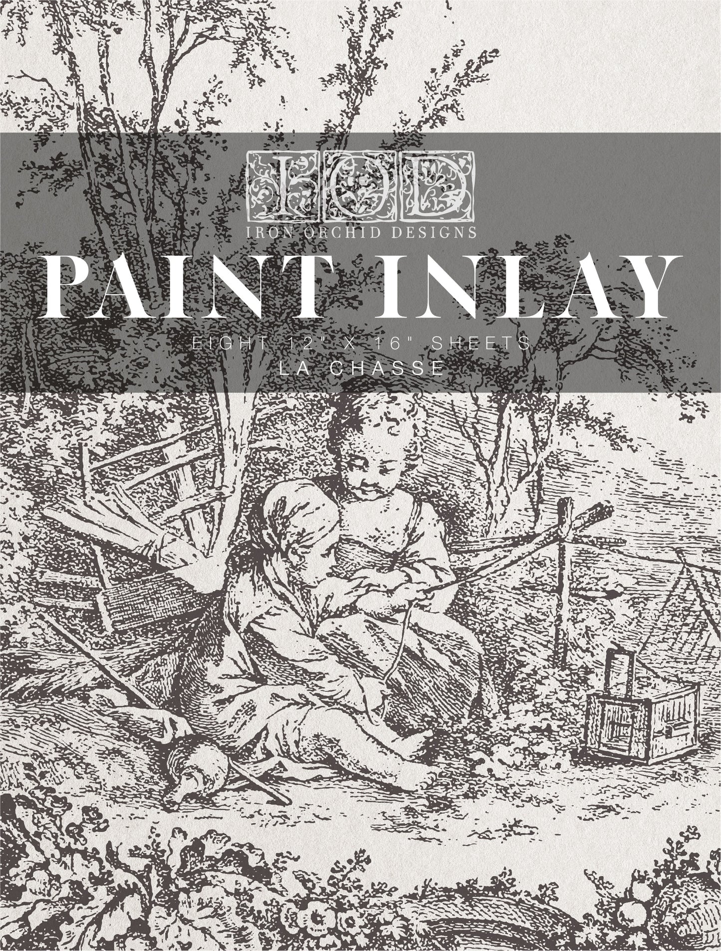 La Chasse Paint Inlay (IOD) Iron Orchid Designs–  12×16 Pad