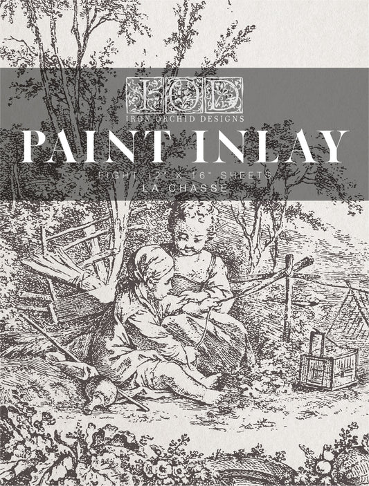 La Chasse Paint Inlay (IOD) Iron Orchid Designs–  12×16 Pad