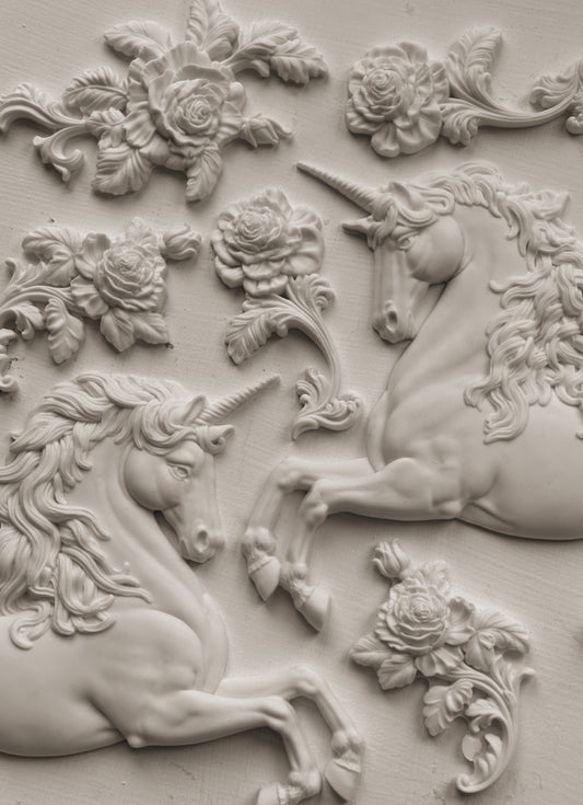Unicorns Mould (IOD) Iron Orchid Designs- 6x10
