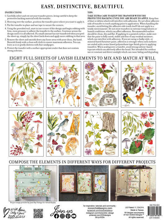 Whispering Willow (IOD) Iron Orchid Designs Transfer – 12×16 Pad