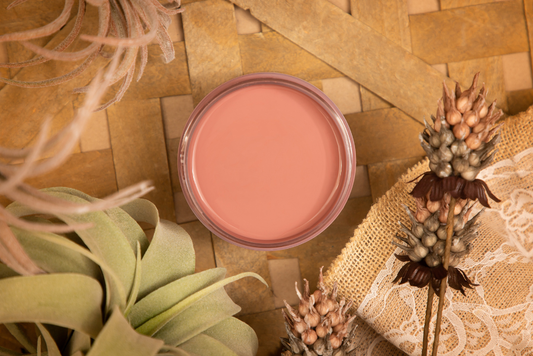 Desert Rose Dixie Belle Silk All-In-One Mineral Paint in warm muted terracotta pink