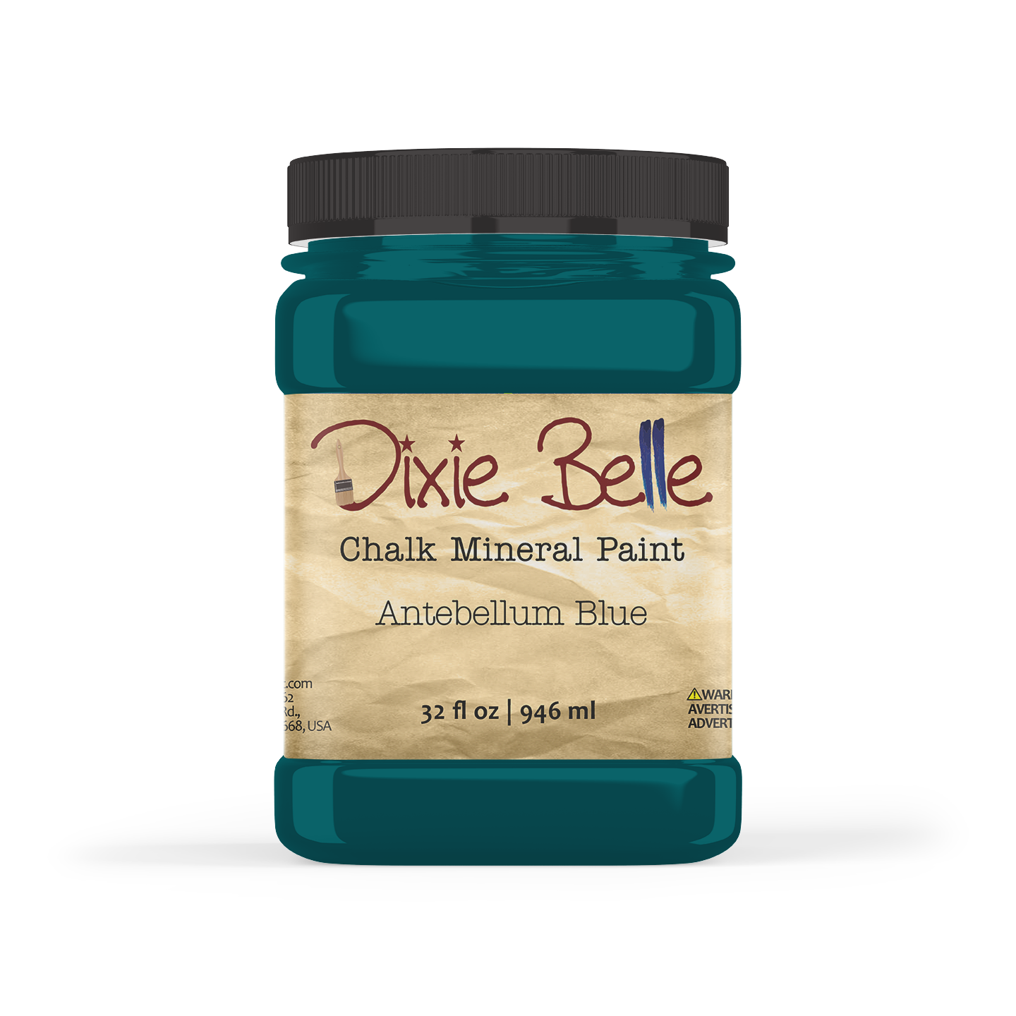 Dixie Belle Antebellum Blue Chalk Mineral Paint teal blue furniture paint for DIY projects 32oz