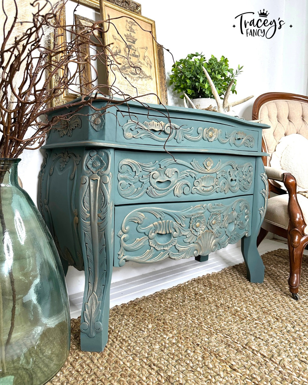Dixie Belle Blue Grass Chalk Mineral Paint | Green Furniture Paint