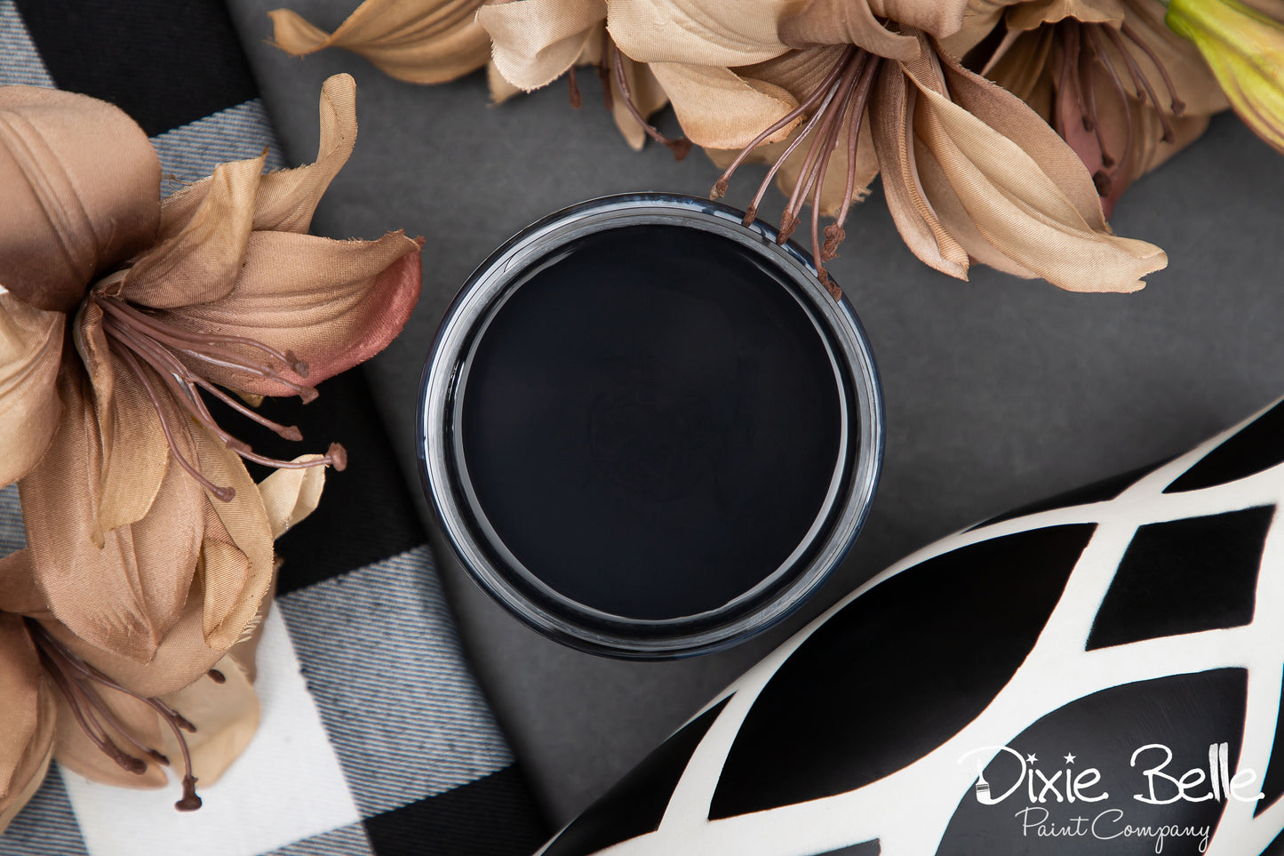 Dixie Belle Caviar Chalk Mineral Paint for furniture, cabinets, and dramatic DIY painting projects