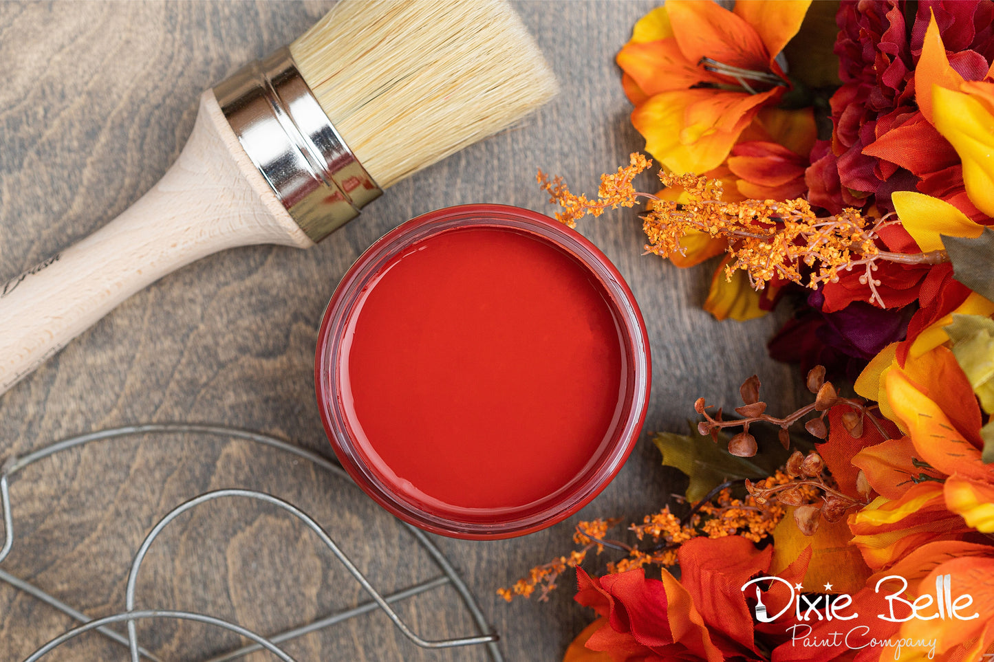 DIY furniture makeover using Dixie Belle red chalk paint