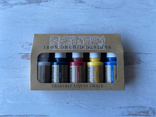 Erasable Liquid Chalk (IOD) Iron Orchid Designs– 5-Color Variety Pack