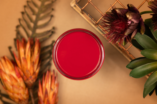Fiery Sky Dixie Belle Silk All-In-One Mineral Paint in bold vivid red