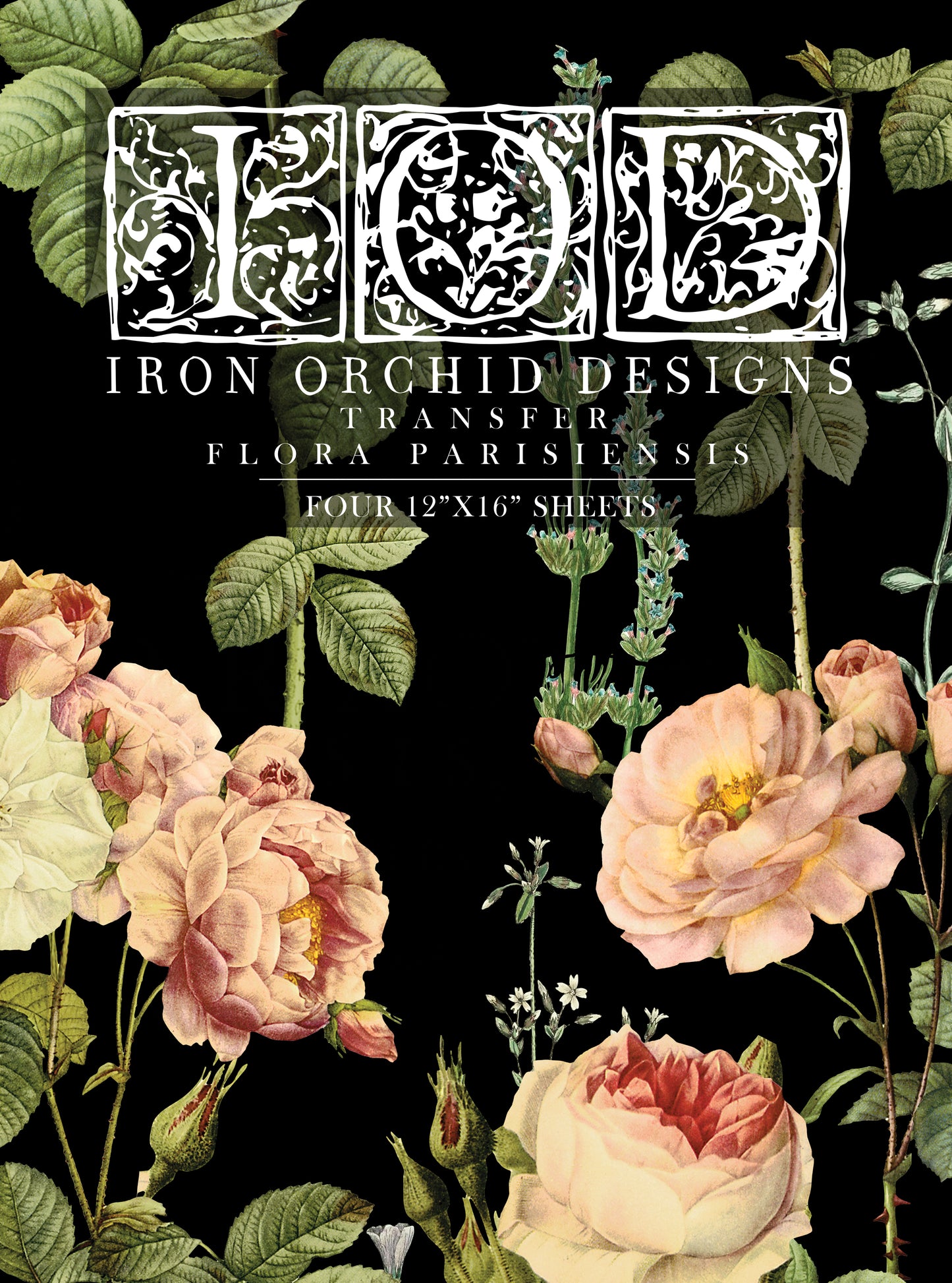 Flora Parisiensis Transfer (IOD) Iron Orchid Designs- 24×33 Pad