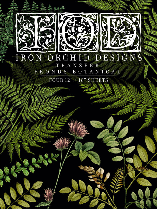 Fronds Botanical Transfer (IOD) Iron Orchid Designs- 24×33 Pad