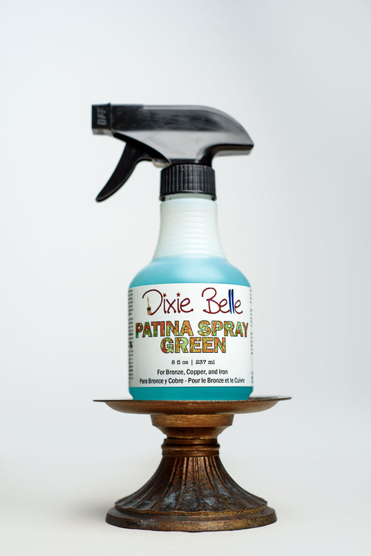 Dixie Belle Green Patina Spray 8oz trigger spray bottle for Bronze, Copper, and Iron patina finishes
