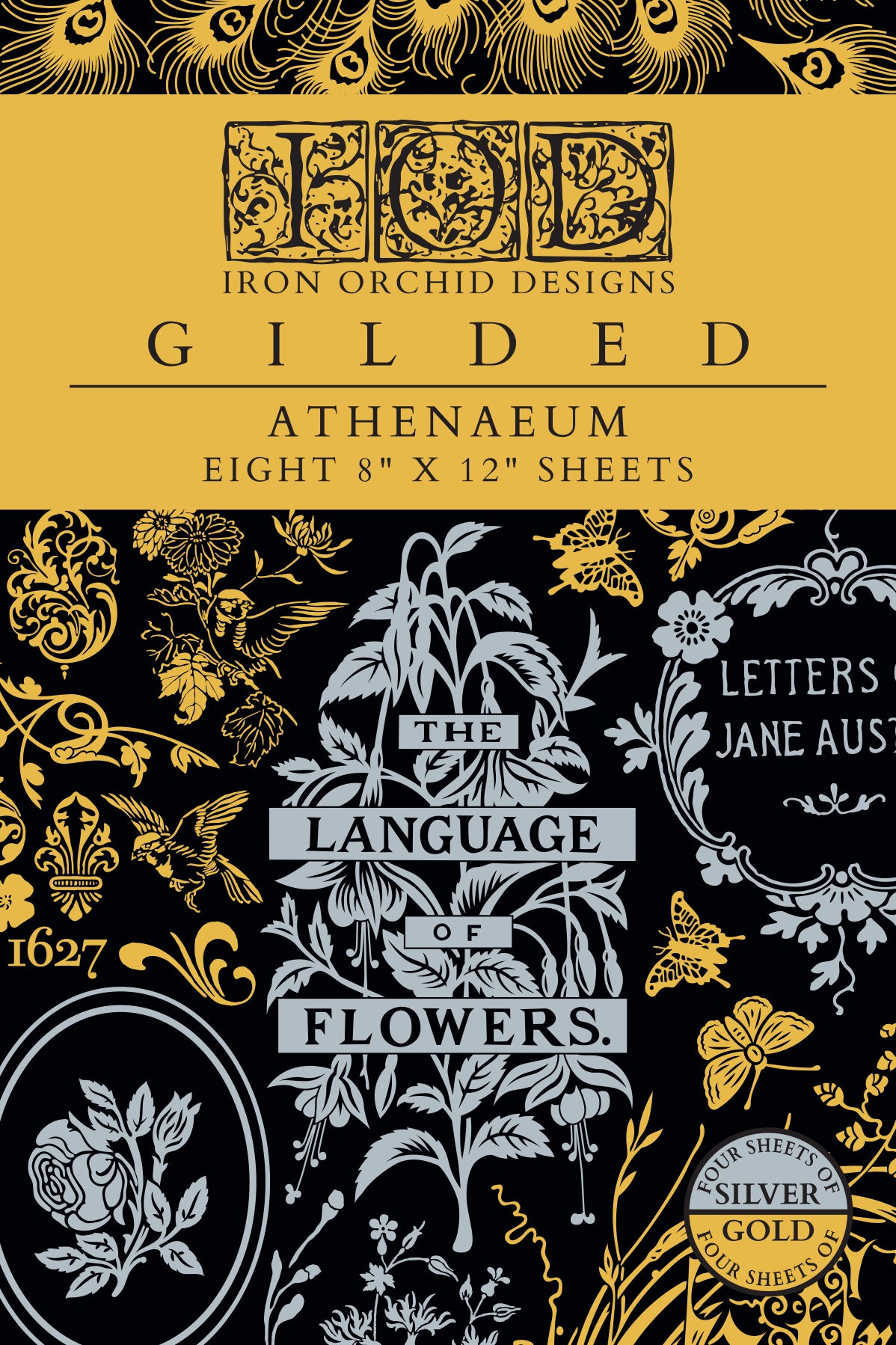 Athenaeum Foil Transfer (IOD) Iron Orchid Designs- 8x12 Pad