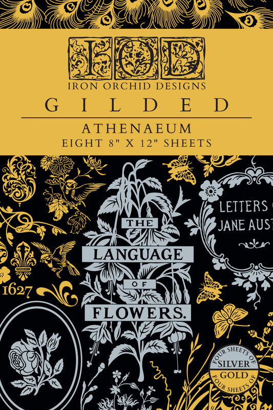 Athenaeum Foil Transfer (IOD) Iron Orchid Designs- 8x12 Pad