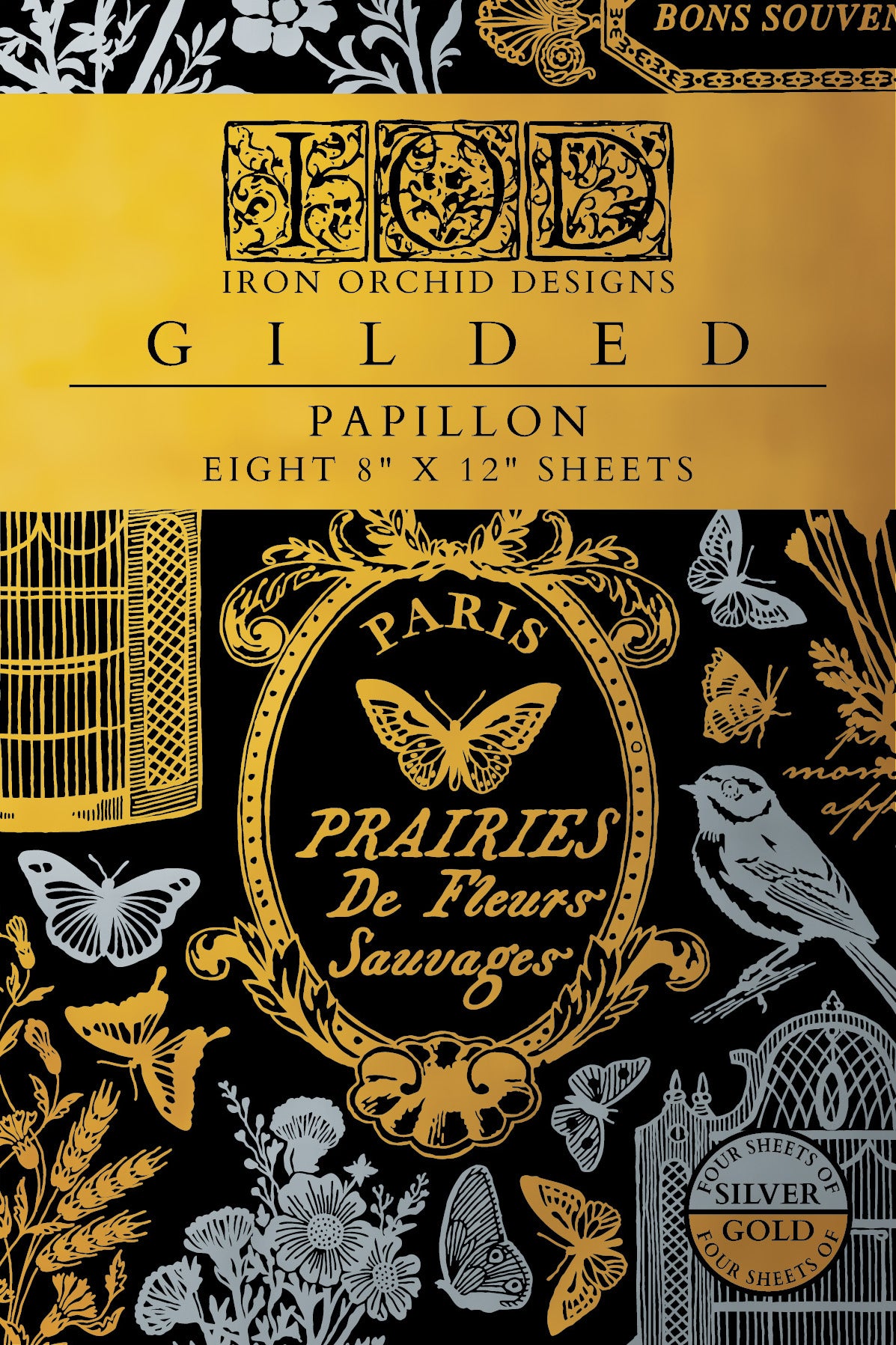 Papillon Foil Transfer (IOD) Iron Orchid Designs- 8x12 Pad™