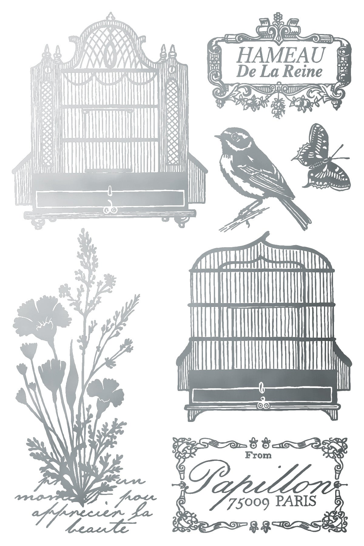 Papillon Foil Transfer (IOD) Iron Orchid Designs- 8x12 Pad™