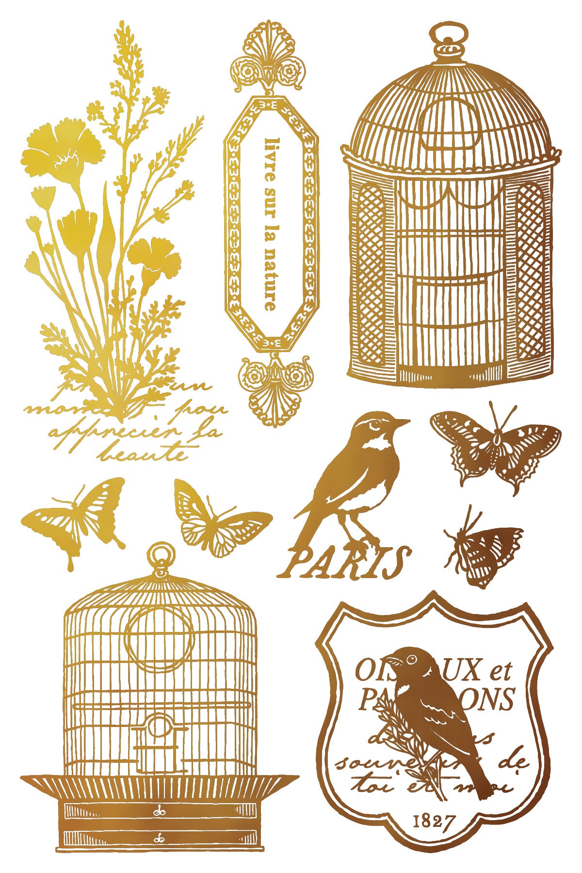 Papillon Foil Transfer (IOD) Iron Orchid Designs- 8x12 Pad™