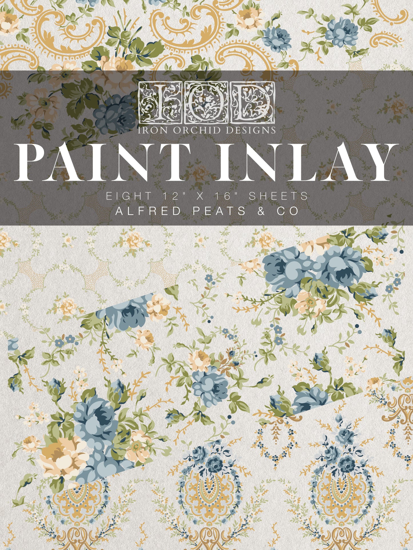 Alfred Peats & Co. Paint Inlay (IOD) Iron Orchid Designs- 12x16 Pad