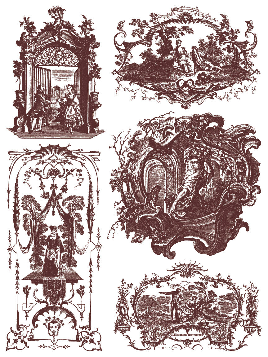 Hameau de la Reine Paint Inlay (IOD) Iron Orchid Designs– 12x16 Pad™