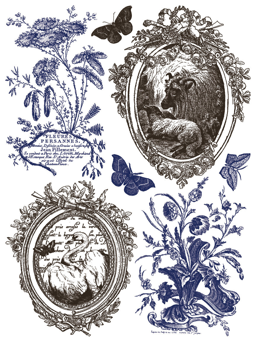 Hameau de la Reine Paint Inlay (IOD) Iron Orchid Designs– 12x16 Pad™