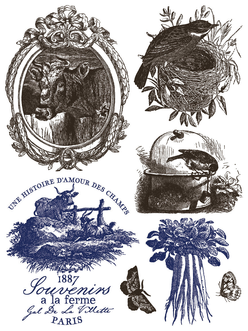 Hameau de la Reine Paint Inlay (IOD) Iron Orchid Designs– 12x16 Pad™