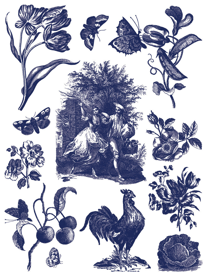 Hameau de la Reine Paint Inlay (IOD) Iron Orchid Designs– 12x16 Pad™