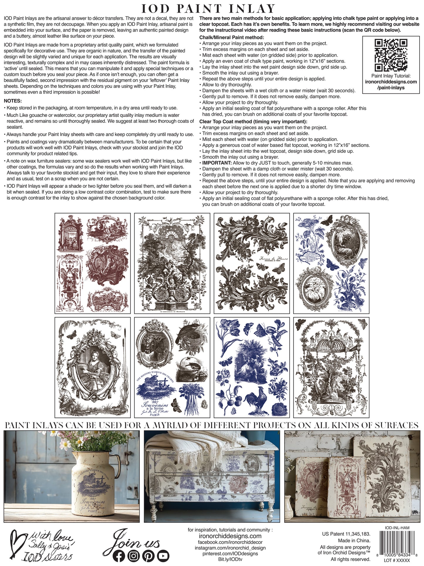 Hameau de la Reine Paint Inlay (IOD) Iron Orchid Designs– 12x16 Pad™