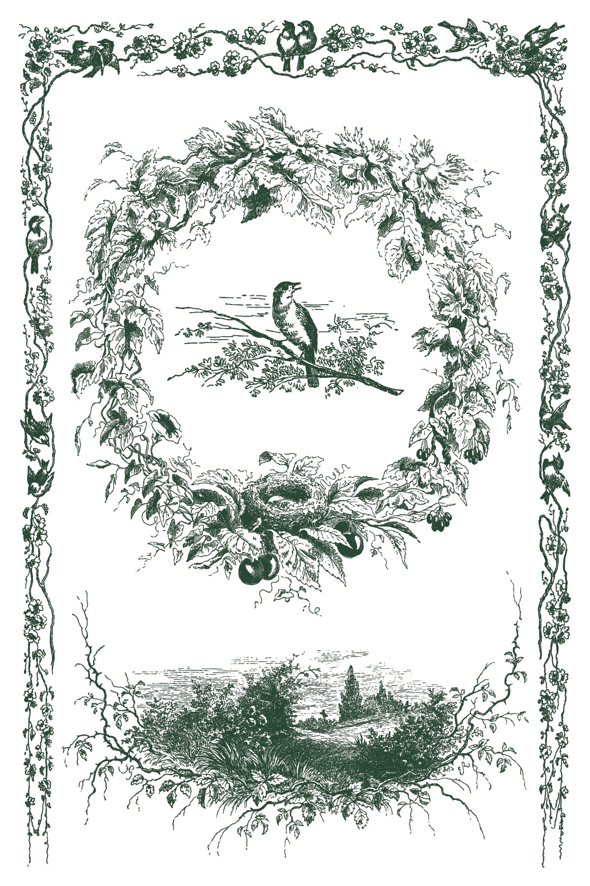 Little Lark Paint Inlay (IOD) Iron Orchid Designs– 8x12 Pad