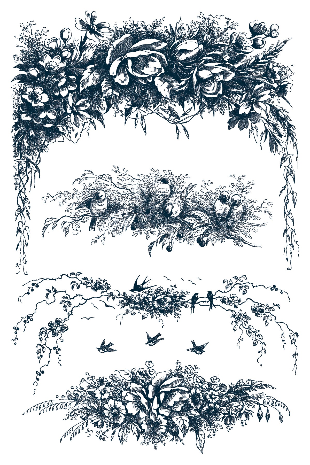 Little Lark Paint Inlay (IOD) Iron Orchid Designs– 8x12 Pad