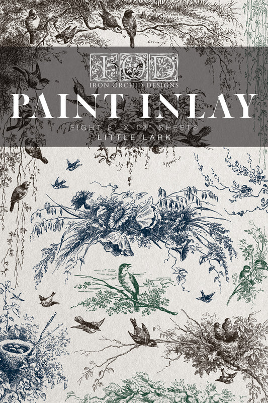Little Lark Paint Inlay (IOD) Iron Orchid Designs– 8x12 Pad