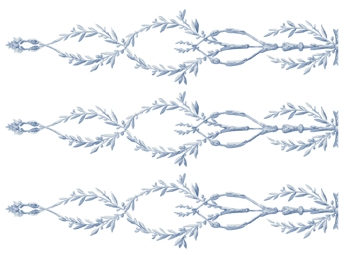 Trompe l'Oeil Bleu Paint Inlay (IOD) Iron Orchid Designs- 12x16 Pad