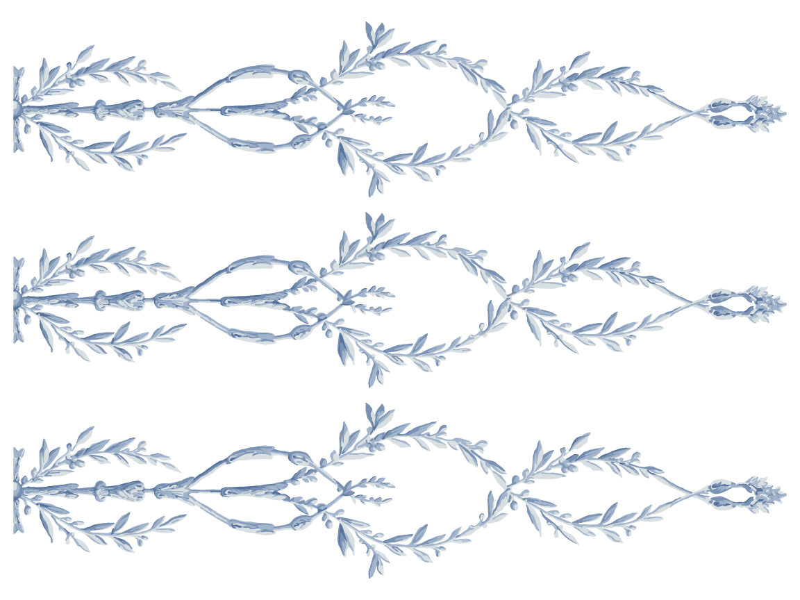 Trompe l'Oeil Bleu Paint Inlay (IOD) Iron Orchid Designs- 12x16 Pad