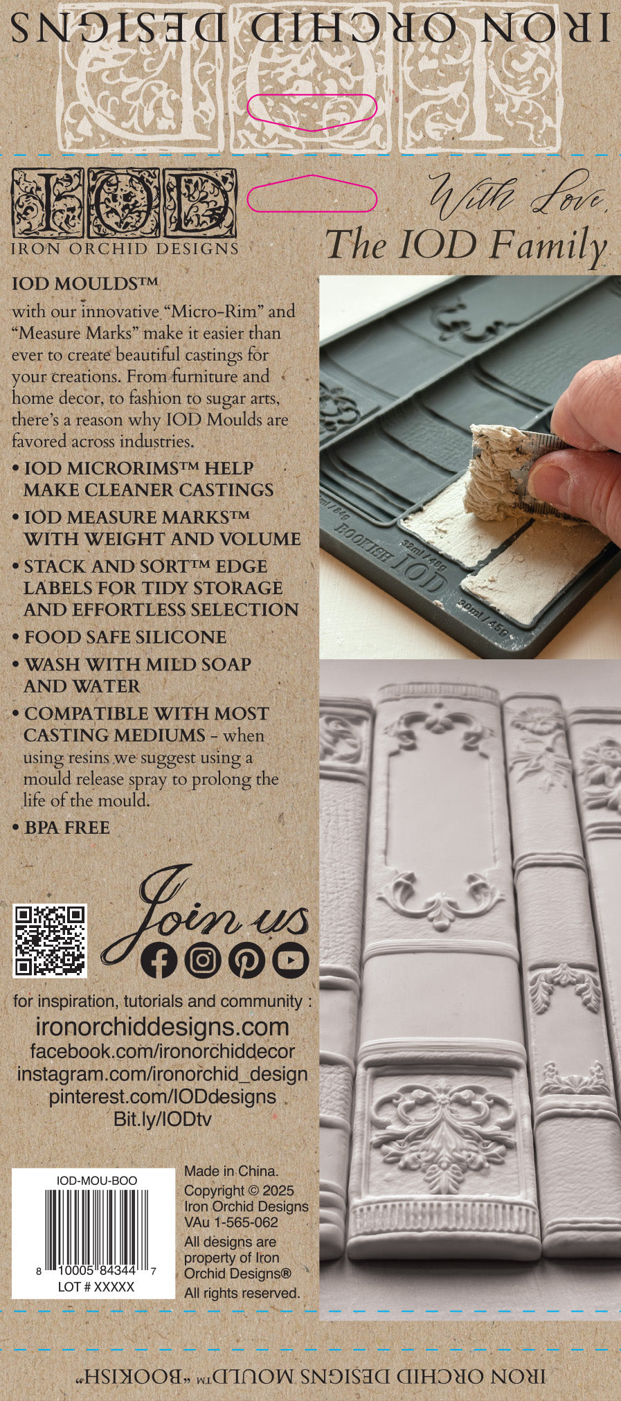 Bookish Mould (IOD) Iron Orchid Designs- 6x10